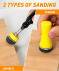 Electric and manual sanding using 1 Inch Wet And Dry Sanding Discs Kit For Rotary Tools, Grits 60 To 10000, 320 Piece Set