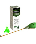 Heavy Duty Insecticidal Duster with 12 Inch Brass Extension Rod, Precision Curved Tip, 14 Oz Dust Capacity for Pest Control, Green.