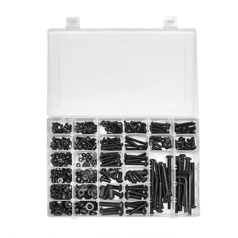 688 Piece Metric Fastener Kit With M4 M5 M6 M8 Screws Nuts Washers And Hex Bolts Twelve Point Nine Grade Alloy Steel in organizer box