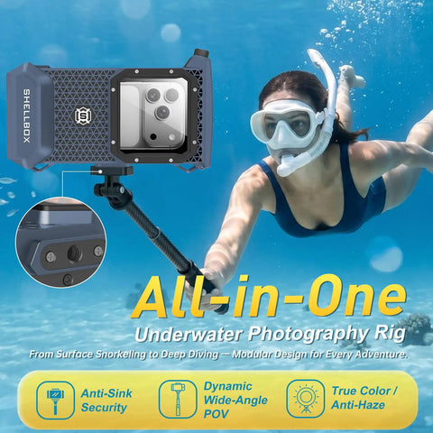 Dive Ready Waterproof Phone Case For Snorkeling And Deep Sea Fun, 30M Full Depth Touchscreen Shield in action underwater