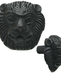 Lion Face Mane Style 2 Inch Cast Iron Pull For Barn Doors Cabinets And Drawers Black Rustic Hardware For Gates Farmhouse Decor