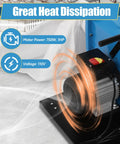 Rugged 1HP Dust Workhorse With 550 CFM Power And Rolling Wheeled Base features a 750W motor for effective dust extraction.
