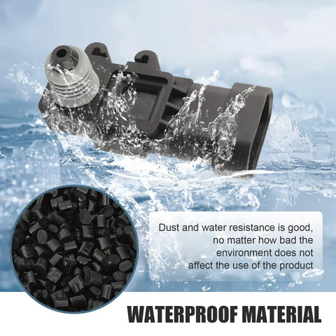 Built Tough Fuel Tank Pressure Sensor Plug And Play Evap Vapor Gauge showing waterproof material design with black plastic construction.