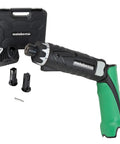 Cordless Screwdriver Kit 3.6V With Dual Position Handle, Compact Lightweight Design, case and accessories displayed