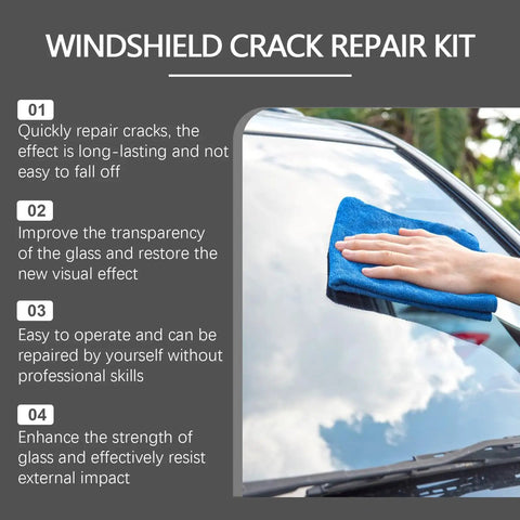 2 Pack Windshield Crack Repair Kit For Chips And Cracks Fast Glass Repair Liquid Glue For Car Window Auto Windshield Chip Repair Kit