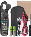 Pro Grade 1mA Resolution DC Clamp Meter True RMS Digital Multimeter with accessories and carrying case