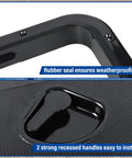 Heavy Duty Boat Hatch Cover Built Like A Tank With Premium Abs Plastic For Tight Deck Access features a rubber seal and recessed handles.
