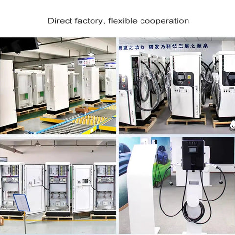 Heavy Duty Level Three DC Fast EV Charger Built Tough For Worksites And Farms Rock Solid Commercial Power Supply, factory setup with multiple chargers.