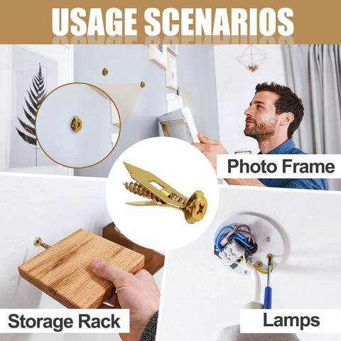 Self Drilling Drywall Anchors With Screws Kit For Drywall And Sheetrock Heavy Duty Metal Expansion Wall Anchors