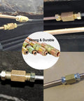 Heavy Duty Brake Line Fittings Kit For 3/16 Inch Tube With 5 Inverted Flare Unions And 10 Nuts, 3/8-24 Threads, Rustproof