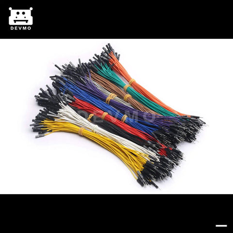 DuPont Jumper Wire Ribbon Cable Set, 50 Multicolored 20cm Cables with Male to Female Headers, for Arduino Breadboard Projects