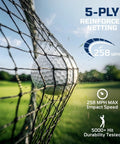 Golf ball impacting Heavy Duty Golf Hitting Net With 3 Sided Protection Cage, 10x8x6ft Reinforced Steel Frame And Target Cloth