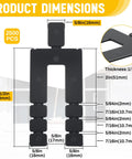 No Sweat Setup Bulk Pack 2500 Pcs Black Plastic Stack Shims For Door And Window Leveling dimensions layout and measurements.
