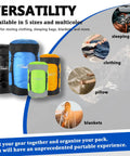 Ultralight Compression Sack For Sleeping Bags 11L 18L 30L 45L, Water Resistant And Space Saving Stuff Sack in multi colors