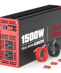 3000W Power Inverter Dc 12V To Ac 120V With Four Outlets Quick Charge Usb Ports Lcd Display, featuring dual AC outputs and connectors.