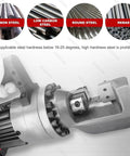 Heavy Duty Electric Hydraulic Rebar Cutter For Construction Sites with cutting head design, efficient for 4 to 25mm steel bars.