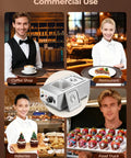 Pro Grade Two Tank Chocolate Tempering System 9 Lb Capacity Commercial Warmer And Melter in cafe, restaurant, bakery, food truck