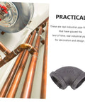 Industrial piping and Six Piece Industrial Elbow Cast Iron Pipe Connector Set For Plumbing And HVAC, 3/4 Inch Hose Connectors