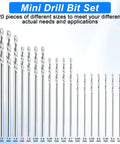 Small Precision Drill Bit Set With 20 Pcs HSS Shank Twist Bits For DIY Projects And Rotary Hand Tools Accessory 0.3 To 1.6 mm