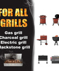Heavy Duty Wood Chip Smoking Box For Gas Grills And All Grills, Thick Stainless Steel Construction next to grill icons