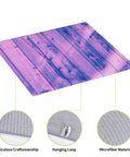 Light Purple Wood Grain Dish Drying Mat For Kitchen Counter Super Absorbent Microfiber Surface Machine Washable Rack Pad 16x18