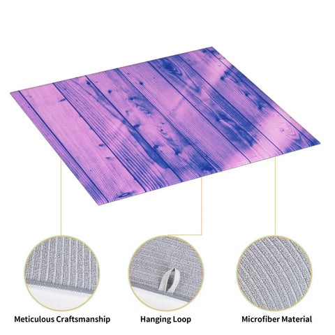 Light Purple Wood Grain Dish Drying Mat For Kitchen Counter Super Absorbent Microfiber Surface Machine Washable Rack Pad 16x18