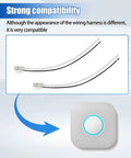 Two Pack S3003LWES Smoke Alarm Replacement Wire For 120V Alarms OEM Grade Replacement Lead shown with compatible smoke detector.
