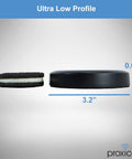 Slick Ultra Low Profile Indoor Outdoor Omni Directional MIMO WiFi Antenna dimensions comparison with Oreo cookie, showing 3.2 inch diameter and 0.65 inch height.