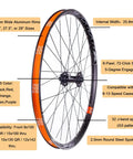 All Terrain Mountain Bike Wheelset For 29, 27, And 26 Inch Rims with heavy duty aluminum, 6 pawls, HG XD MS standards, close-up view
