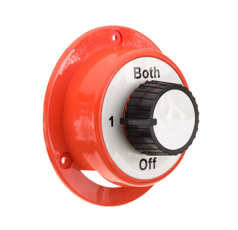 Beefy Four Way Single Pole Marine Battery Switch For 6V To 32V DC Systems 300A At 6V And 150A At 12V Includes Auto Alternator Field Disconnect