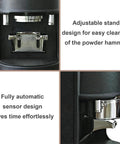 Close-up of Automatic Espresso Tamping Station Featuring Smart Digital Sensors And A Mighty One Thousand Two Hundred Newton Force for easy cleaning design.