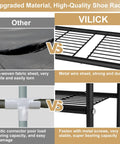 Comparison of 3 Tier Metal Shoe Rack Organizer material and structure with focus on durability.