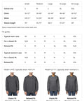 Comfy Tuk Tuk Auto Rickshaw Graphic Sweatshirt Black Unisex Pullover Top, size chart for various fit types and measurements.