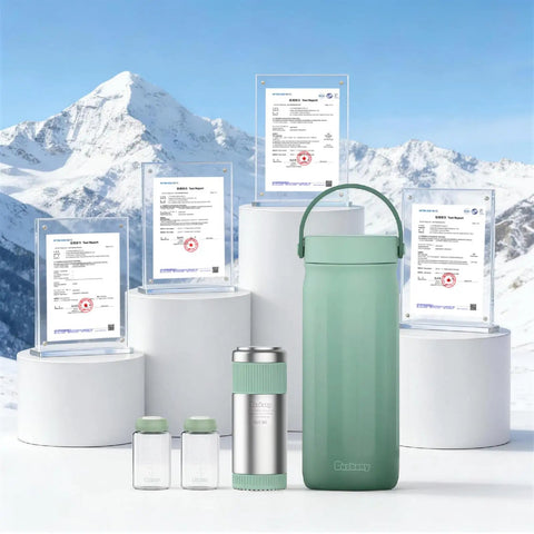 Travel Ready Portable Breast Milk Cooler With 24 Hour Deep Freeze Tech Zero Sweat Insulation keeps milk cold in fresh green color.