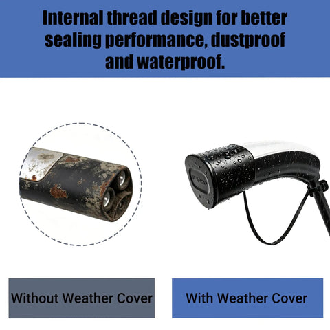 Comparison of Tesla charger ports, showing protection with Premium Thick Silicone Charger Port Cover For Tesla Electric Vehicle.
