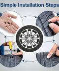 Simple installation steps of 70 Piece Tire Repair Kit With Dual Size Rubber Nails For Car Truck Motorcycle And Tractor Punctures DIY.