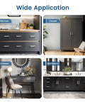 Image showing 10 Pack Brushed Nickel Dresser Handles And Cabinet Pulls For Kitchen Cabinets, featuring kitchen, closet, dresser, and bathroom uses.