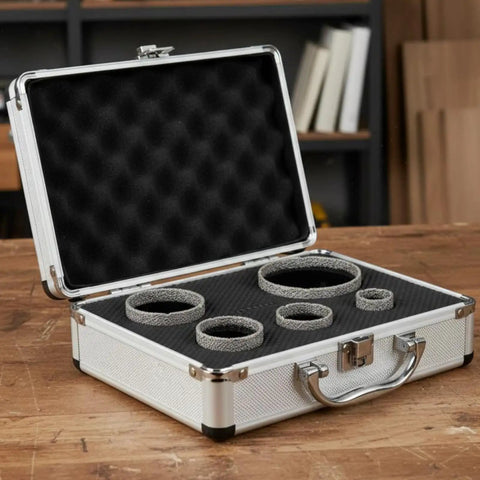 Top Tier Baoblaze Diamond Hole Cutter Kit With M14 Thread Saw Heads For Cutting Tile, Marble, Granite And Concrete Sinks, Plumbers Lines, Faucet Openings Smooth Holes Fast Professional Grade Tool Set in open case