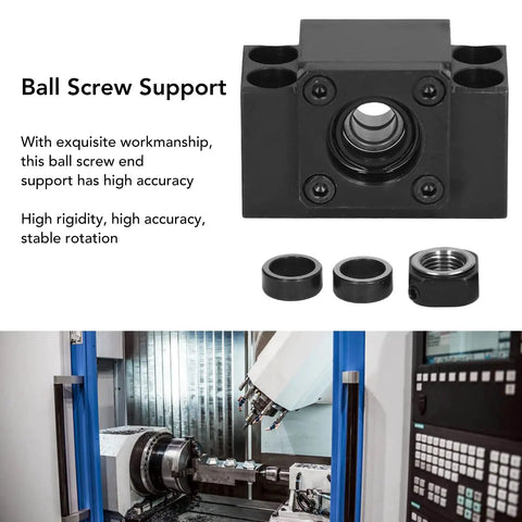 Rock Solid BK10 Ball Screw End Support With 10 Mm Inner Diameter Carbon Steel Built To Last Replacement For SFU1605 And SFU1204 Ball Screws For Precise Linear Motion on CNC machine