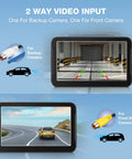 7 Inch Backup Camera Monitor Display For Cars Trucks SUVs Vans RVs Trailers And Campers With Crystal Clear HD Image showing two video inputs
