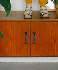 Six Inch Black Arch Cabinet Handles Set Of Six Vintage Iron Drawer Pulls on wooden cabinet doors