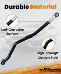 Adjustable Front Track Bar 0-6 Inch Lift for Jeep Wrangler JK JKU 2007-2018 Fits 2-Door 4-Door, Replaces Stock Length for Beefy Steering Control and Alignment, Heavy Duty Off Road Suspension Upgrade, black carbon steel anti-corrosion surface