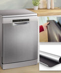 23x28 Magnetic Dishwasher Door Cover In Brushed Silver Hide Dents And Scratches Easy Fit For Magnetic Fronts Durable Stainless Steel Look