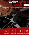 Upgraded Low Profile Impact Socket Adapter Set Perfect For Tight Spaces With Cr-Mo Construction And A Complete 4-Pc Kit To Convert Drive Sizes Smoothly, impact wrench use