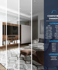 Living room featuring Ace 4 Inch LED Canless Downlights With J Box 12W Dimmable Recessed Ceiling Lights 1160 Lumens 5CCT Adjustable Color Temp.