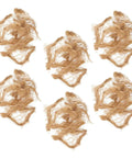 Natural Jute Fire Starters 6 Pack For Camping And Backpacking Grab And Go Campfire Ignition Kit with jute fibers on white background