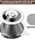 Top view of Stainless Steel Pour Over Coffee Filter Dripper For One To Two Cups, Paperless Reusable Coffee Maker, stainless steel