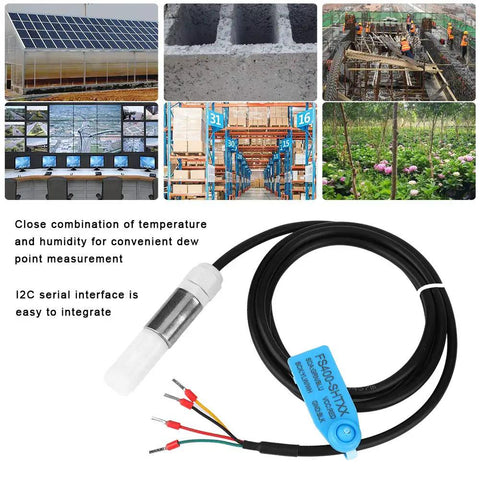 Rugged Temperature Humidity Sensor With I2C Output For Industrial Automation Greenhouse And Warehouse Monitoring 14 Bit