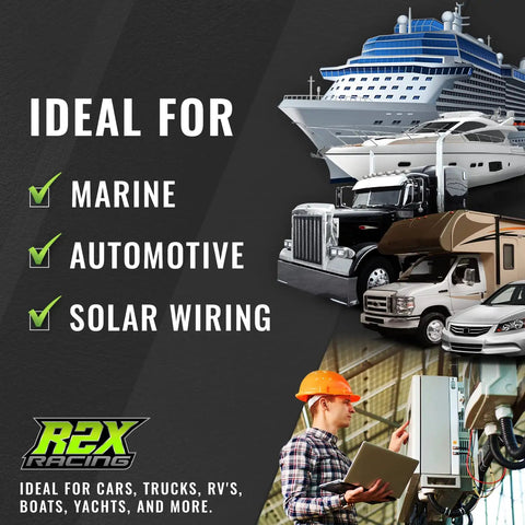 Heavy Duty 4 Post Power Distribution Block Bus Bar Set With Secure Snap Covers Designed To Run Your Rig Featuring A Rock Solid 250 Amp Rating Built Tough For Marine And Solar Installations, showcasing marine and automotive applications.