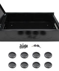 Bulletproof 2U Wall Mount Network Cabinet Featuring Lockable Solid Door And Heavy Gauge Black Steel Frame with keys and mounting hardware.